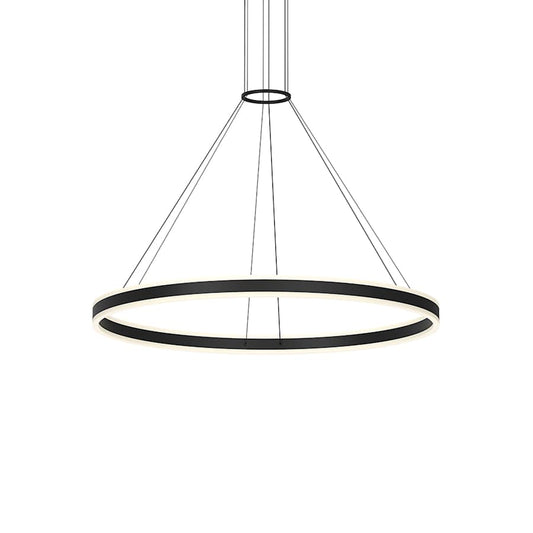 Sonneman Double Corona 48" Wide Integrated LED Ring Chandelier with Acrylic Shades