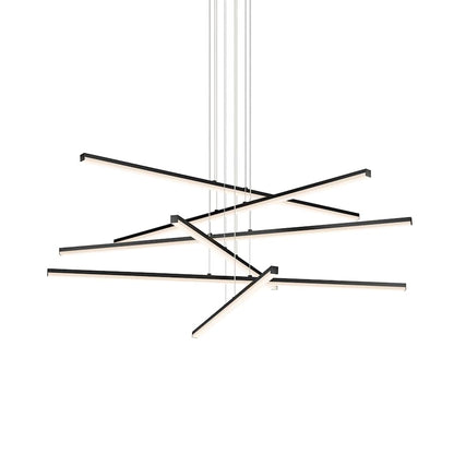 Sonneman Stix 40" Wide 6 Arm LED Chandelier