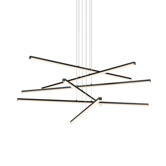 Sonneman Stix 40" Wide 6 Arm LED Chandelier