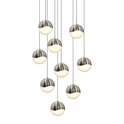 Sonneman Grapes 9 Light 14" Wide LED Suspension Multi Light Pendant