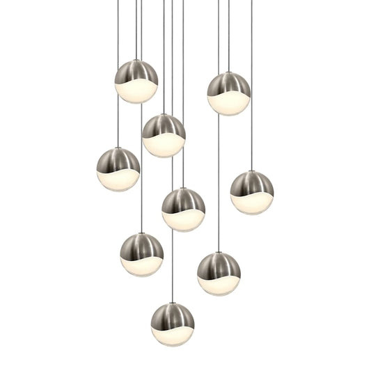 Sonneman Grapes 9 Light 14" Wide LED Suspension Multi Light Pendant