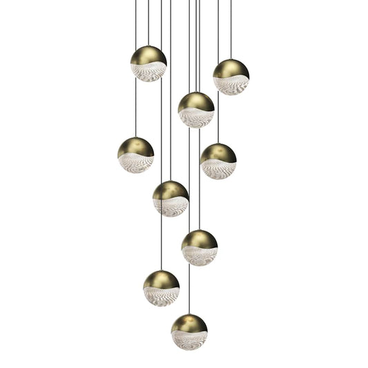 Sonneman Grapes 9 Light 14" Wide LED Suspension Multi Light Pendant