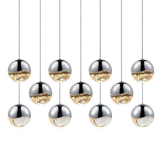 Sonneman Grapes 11 Light 38" Wide LED Suspension Linear Pendant