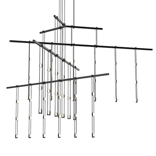 Sonneman Suspenders LED 4-Tier Tri-Bar Multi Light Pendant