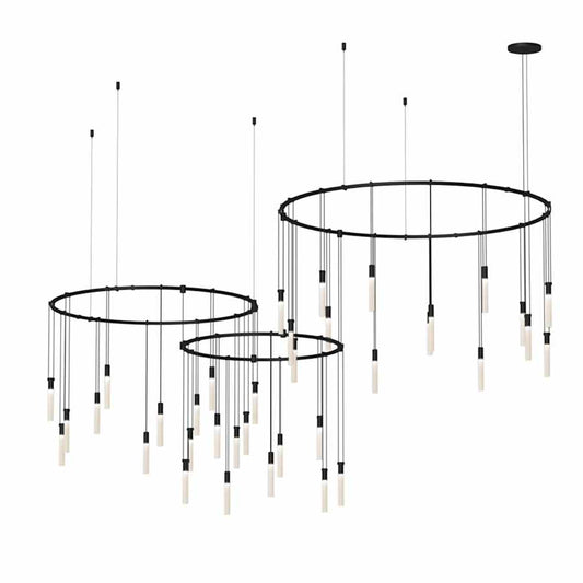 Sonneman Suspenders LED 3-Bar Offset Ring Multi Light Pendant