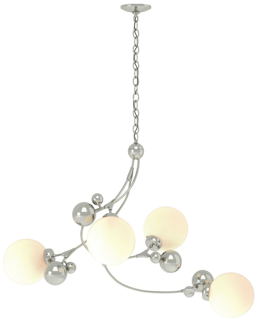 Sprig Pendant - Sterling Finish - Opal Glass