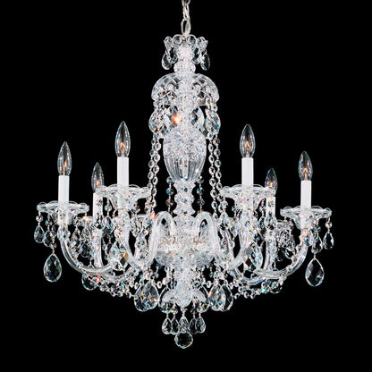 Sterling 7-Light Chandelier in Silver with Swarovski Crystal