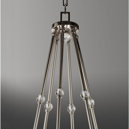 Studio M Empire 12 Light 26-1/2" Wide Integrated LED Chandelier with Faceted Crystal Shades