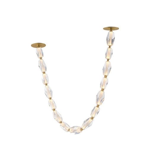 Studio M Dolce Vita 41" Wide LED Crystal Linear Pendant with Beveled Crystal Shades