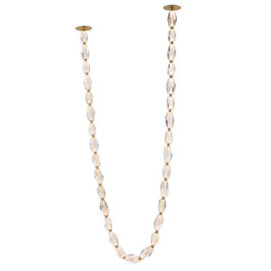 Studio M Dolce Vita 85" Wide LED Crystal Linear Pendant with Beveled Crystal Shades