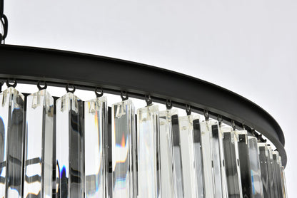 Sydney 10 Lt Matte Black Flush Mount Clear