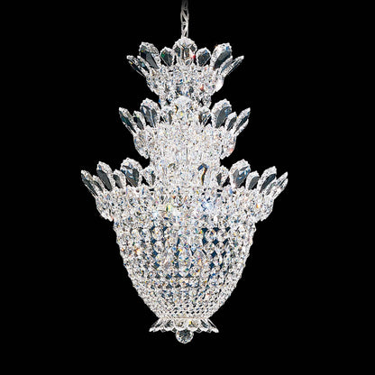 Trilliane 28"H x 19"W 15-Light Crystal Chandelier in Silver