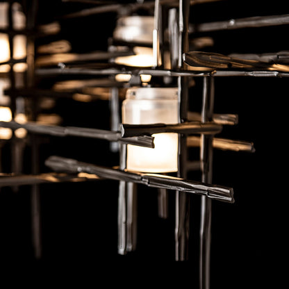 Tura 53 1/2" Wide Dark Smoke 7-Light Linear Chandelier