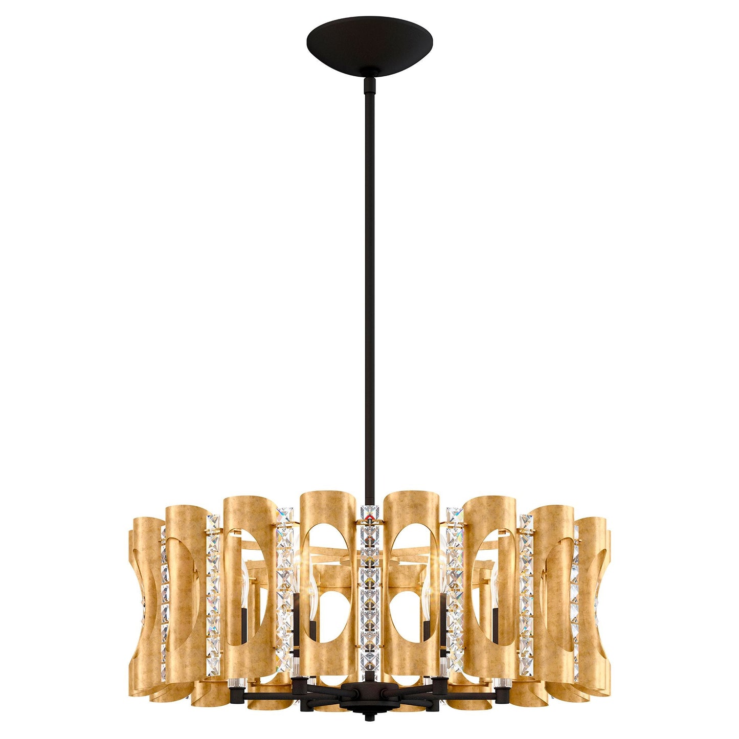 Twilight 8.5"H x 25"W 6-Light Crystal Chandelier in Heirloom Gold