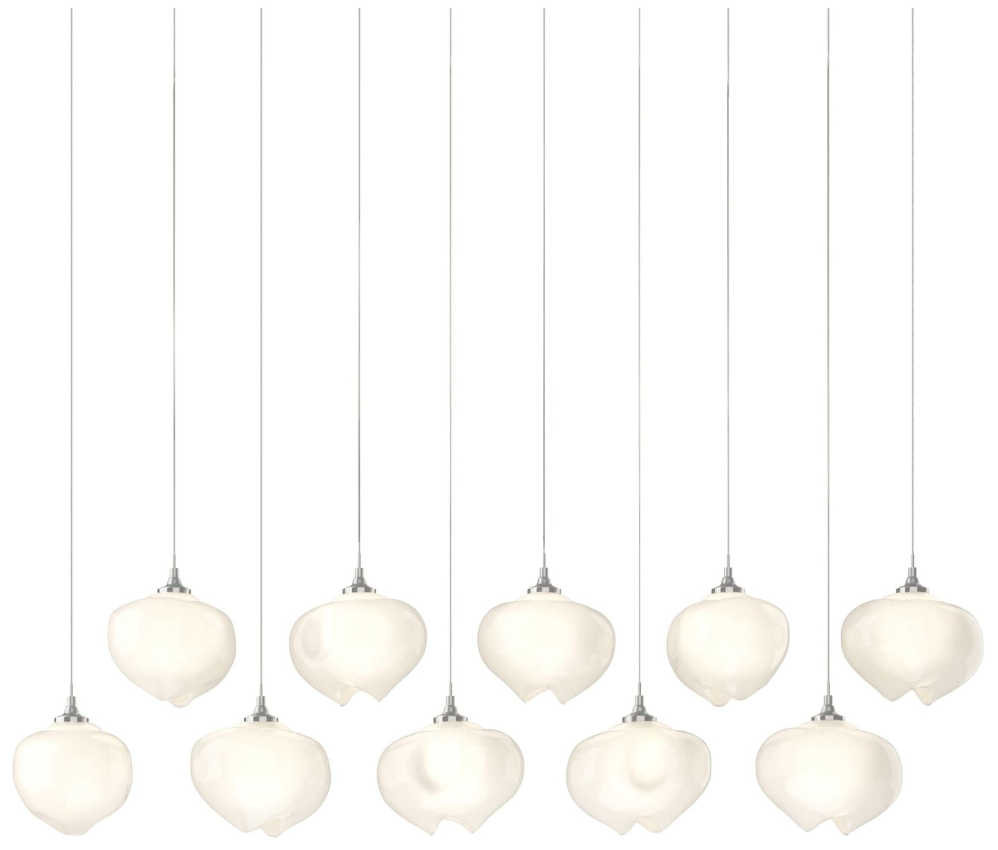 Ume 44.7"W 10-Light Rectangular  Long Pendant w/ Frosted Shade