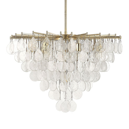 Uttermost Goccia 38" Wide Silver Leaf 8-Light Pendant