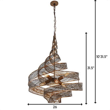 Varaluz Flow 6 Light 26" Wide Abstract Chandelier