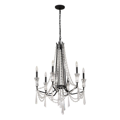 Varaluz Barcelona 6 Light 27" Wide Crystal Chandelier