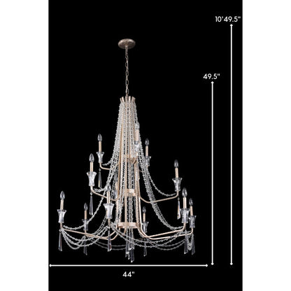 Varaluz Barcelona 12 Light 44" Wide Crystal Chandelier
