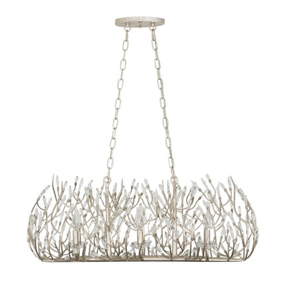 Varaluz Bask 6 Light 36" Wide Crystal Linear Pendant