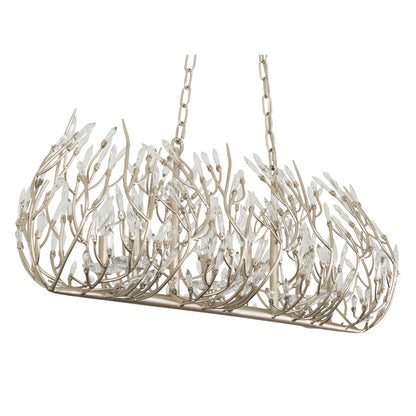 Varaluz Bask 6 Light 36" Wide Crystal Linear Pendant