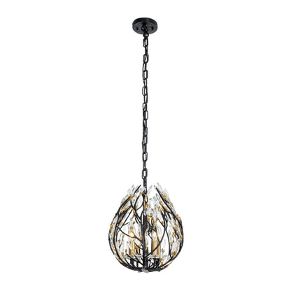 Varaluz Bask 6 Light 36" Wide Crystal Linear Pendant