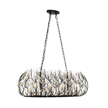 Varaluz Bask 8 Light 48" Wide Crystal Linear Pendant