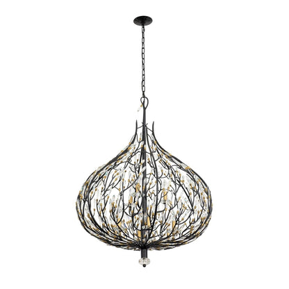 Varaluz Bask 9 Light 32" Wide Crystal Abstract Chandelier