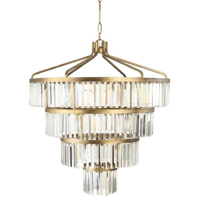 Varaluz Social Club 19 Light 36" Wide Crystal Waterfall Chandelier