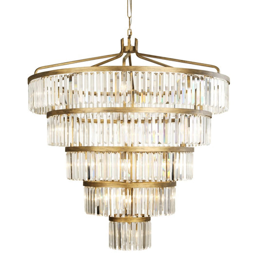 Varaluz Social Club 25 Light 44" Wide Crystal Waterfall Chandelier