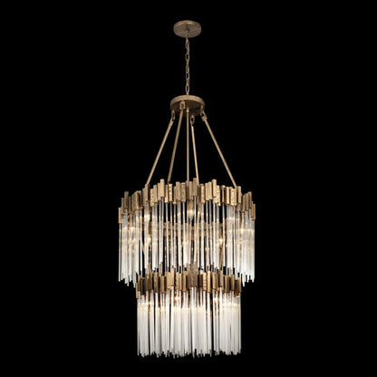 Varaluz Matrix 14 Light 30" Wide Waterfall Chandelier