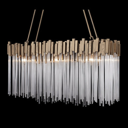 Varaluz Matrix 6 Light 37" Wide Linear Chandelier
