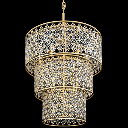 Varaluz Windsor 13 Light 32" Wide Crystal Waterfall Chandelier