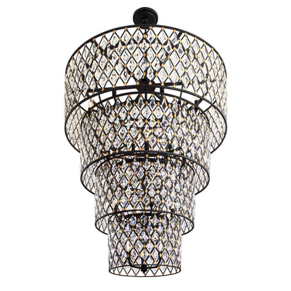 Varaluz Windsor 21 Light 40" Wide Crystal Waterfall Chandelier