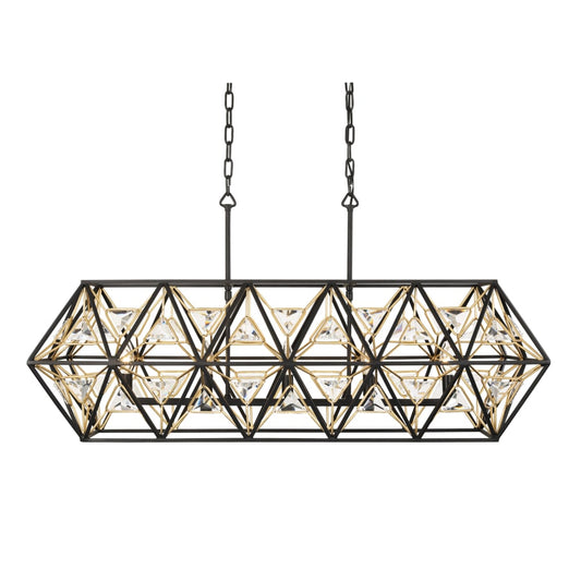 Varaluz Marcia 5 Light 42" Wide Crystal Linear Pendant