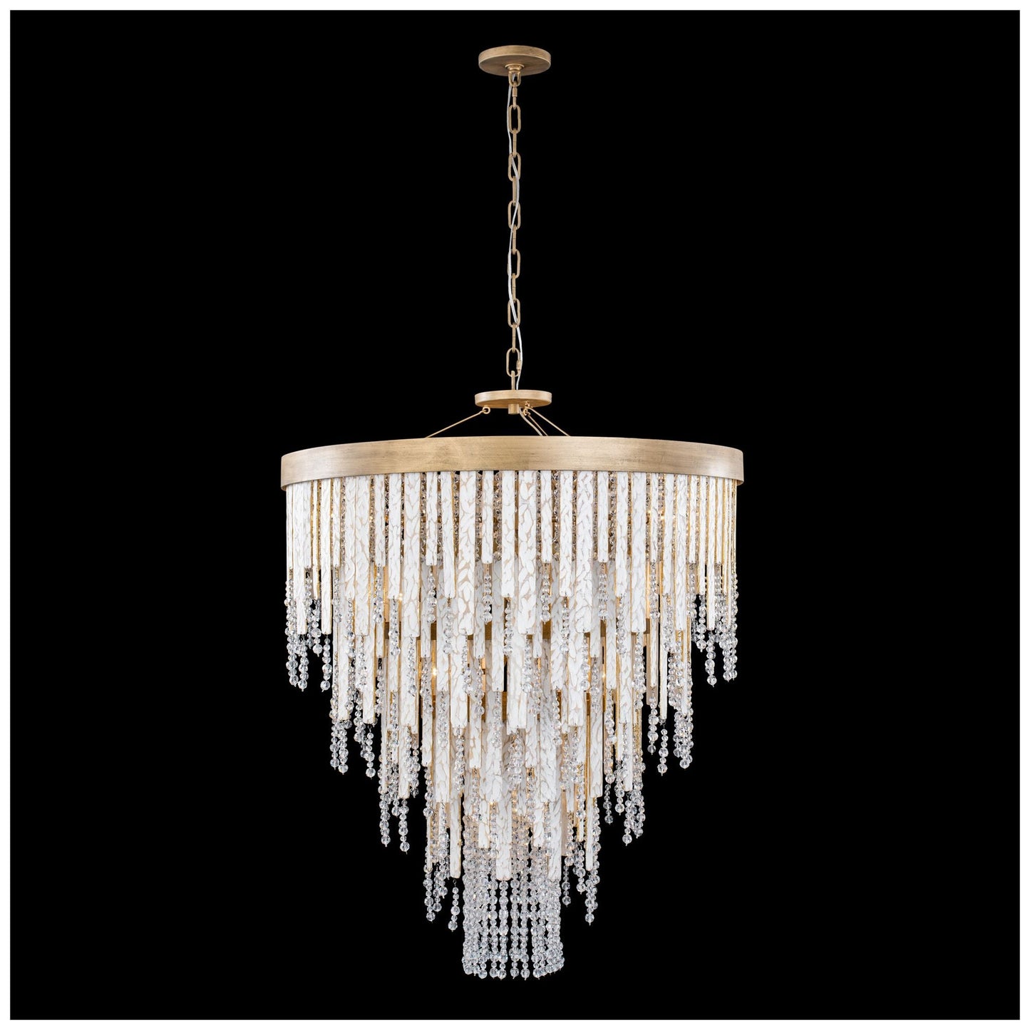 Varaluz Lafayette 30" Wide Havana Gold Crystal Chandelier