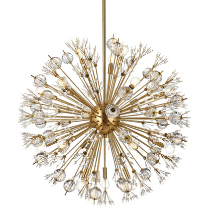 Vera 32" Wide Gold 18-Light Starburst Globe Pendant