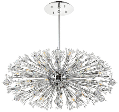 Vera 42" Crystal Starburst Oval Pendant