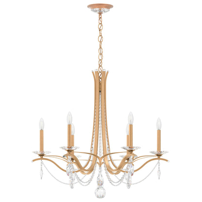 Vesca 29"H x 33"W 6-Light Crystal Chandelier in French Gold