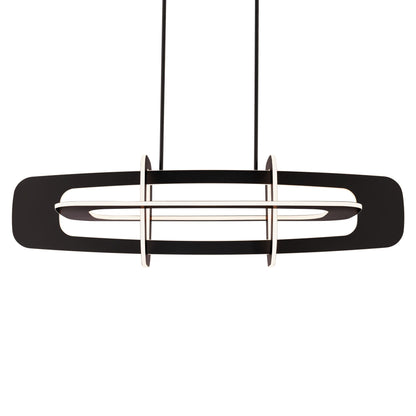 Vesta 14.13"H x 50.13"W 8-Light Linear Chandelier in Black