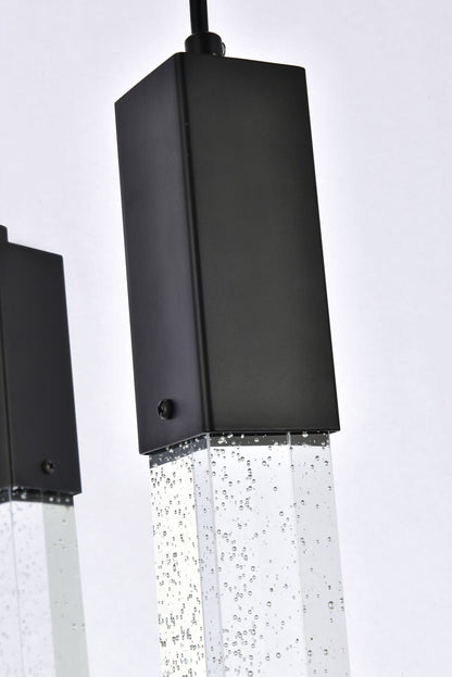 Weston 42" Wide Black Crystal 25-Light LED Cluster Pendant