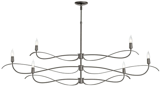 Willow 6-Light Large Chandelier - Iron Finish - Standard Overall Height