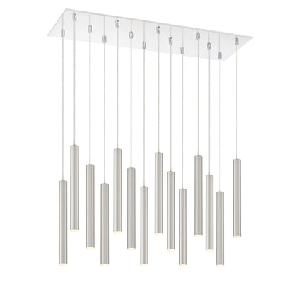 Z-Lite Forest 14 Light 32" Wide LED Linear Pendant with 12" Pendants