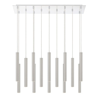 Z-Lite Forest 14 Light 32" Wide LED Linear Pendant with 12" Pendants