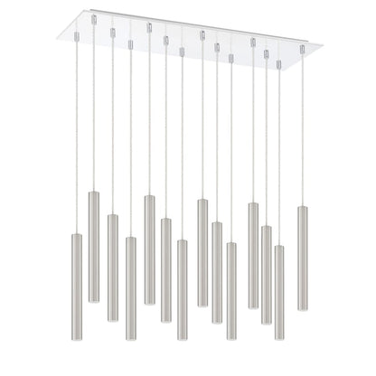Z-Lite Forest 14 Light 32" Wide LED Linear Pendant with 12" Pendants